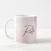 Personalisierte Tasse für Rosa Marmor (Links)