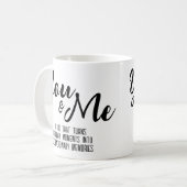 Personalisierte Tasse für Sie und mich (Vorderseite Links)
