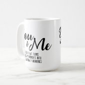 Personalisierte Tasse für Sie und mich (Vorderseite Links)