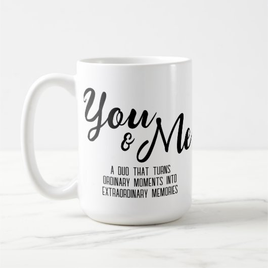 Personalisierte Tasse für Sie und mich (Links)