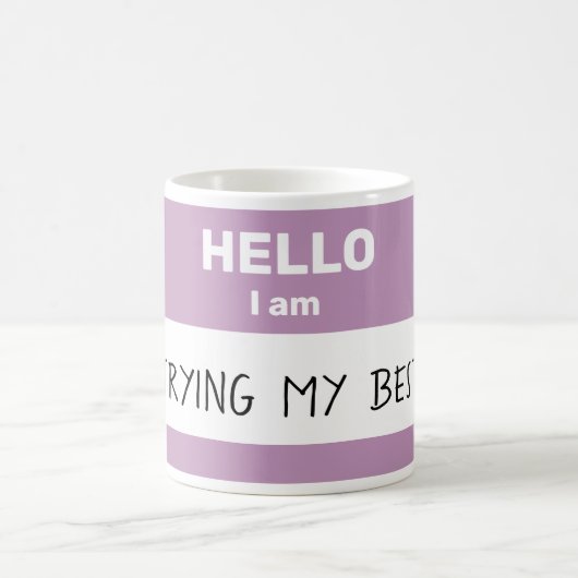 Personalisierte Tasse "Hello I Am" (Mittel)