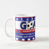 Personalisierte Tasse in Rot und Blau (Links)