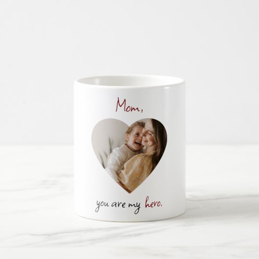 Personalisierte Tasse "Mama, du bist mein Held" (Mittel)