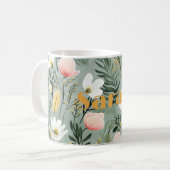 Personalisierte Tasse mit Blumendesign (Vorderseite Links)