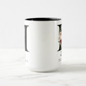 Personalisierte Tasse mit Blumenmonogramm als Gesc (Zentrum)