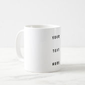 Personalisierte Tasse mit individuellem Text (Vorderseite Links)