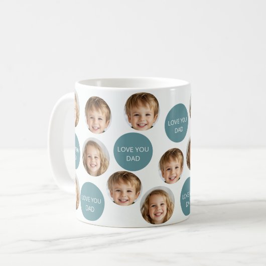 Personalisierte Tasse mit zwei Fotos | Ich Liebe S (Vorderseite Links)