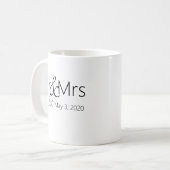 Personalisierte Tasse "Mr. & Mrs." (Vorderseite Links)