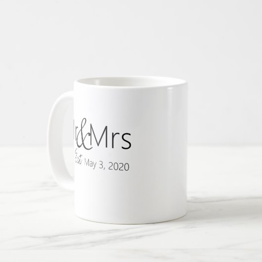 Personalisierte Tasse "Mr. & Mrs." (Vorderseite Links)