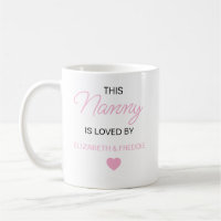 Personalisierte Tasse, Nannie Nanna Geschenke, maß