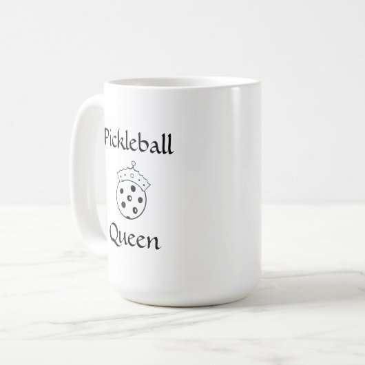 Personalisierte Tasse "Pickleball Queen" (Vorderseite Links)