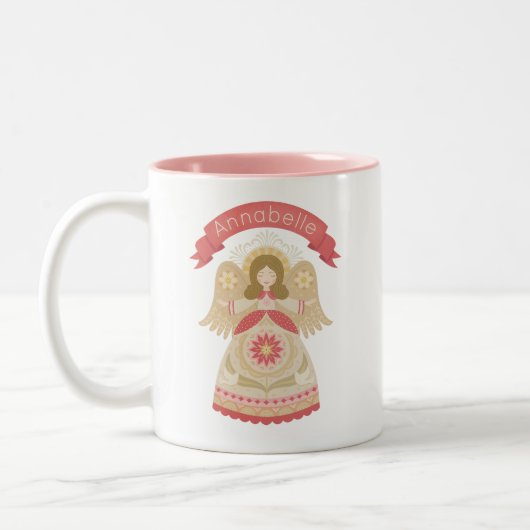 Personalisierte Tasse Pink Angel (Links)