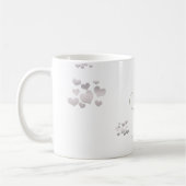 Personalisierte Tasse rosa Herzniedliche (Links)