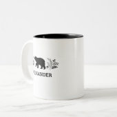 Personalisierte Tasse Schwarz-weißer Bären (Vorderseite Links)