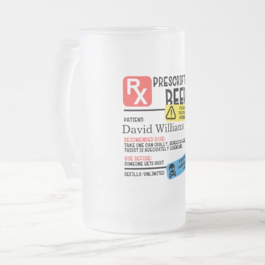 Personalisierte Tasse von Bier (Vorderseite Links)