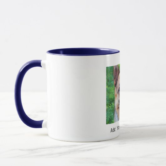 Personalisierte Tasse von Foto und Text (Links)