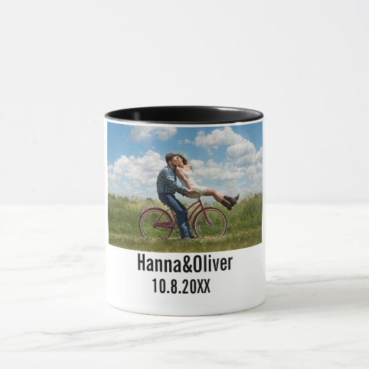 Personalisierte Tasse von Foto und Text (Zentrum)