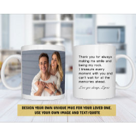 Personalisierte Tasse von Foto und Text - Erstelle