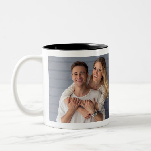 Personalisierte Tasse von Foto und Text - Erstelle (Links)