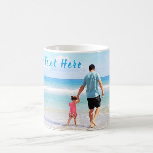 Personalisierte Tasse von Foto und Textkaffee (Mittel)