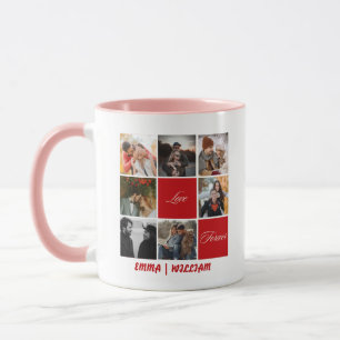 Personalisierte Tasse von Fotosammlungen und -name