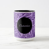 Personalisierte Tasse von Funky Lila Paisley Patte (Mittel)