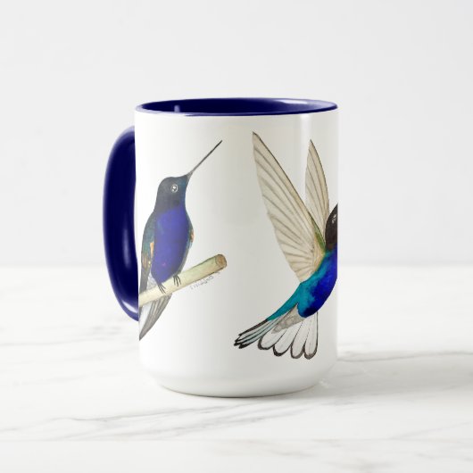 Personalisierte Tasse von Hummingvögeln (Vorderseite Links)