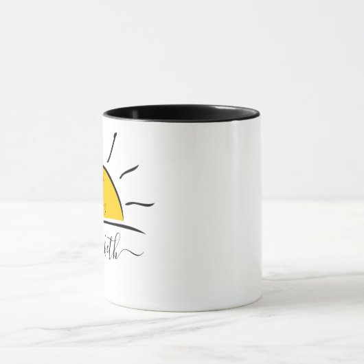 Personalisierte Tasse von Sonnenaufgang (Zentrum)