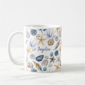 Personalisierte Tasse von Starfish und Seashell-Ka (Links)