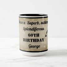 Personalisierte Tasse zum 60. Geburtstag