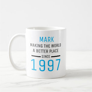 Personalisierte Tasse zum Geburtstag mit Namen und