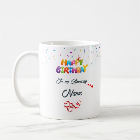 Personalisierte Tasse zum Geburtstag - nachdenklic (Links)