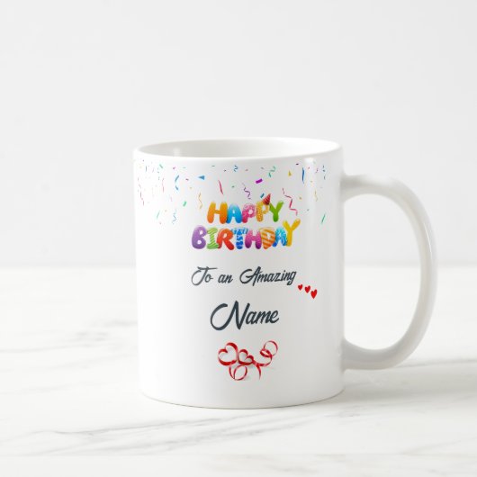 Personalisierte Tasse zum Geburtstag - nachdenklic (Rechts)