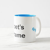 personalisierte Tatzendruck-Tasse 2 Zweifarbige Tasse (VorderseiteRechts)
