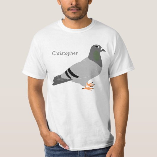 Personalisierte Taube T-Shirt (Vorderseite)