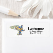 Personalisierte Tauben-Rücksendeadressen-Aufkleber (Insitu)