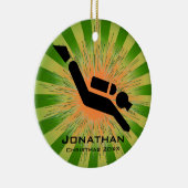 Personalisierte Tauchschule Keramik Ornament (Rechts)