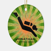 Personalisierte Tauchschule Keramik Ornament (Links)