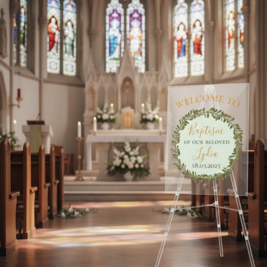 Personalisierte Taufe Akryllische Begrüßungszeiche Acrylschild