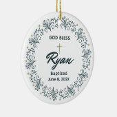 Personalisierte Taufe Boy Geschenk Foto Keepake Keramik Ornament (Rechts)