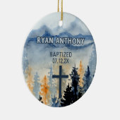 Personalisierte Taufe Boy Geschenk Wasserfarbenwel Keramik Ornament (Rechts)