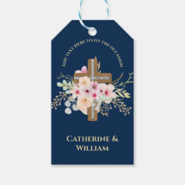 Personalisierte Taufe & Christening Blumenkreuz Geschenkanhänger
