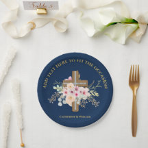 Personalisierte Taufe & Christening Blumenkreuz