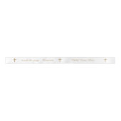 Personalisierte Taufe Christening Chic Gold Cross Satinband (Vorderseite)