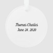 Personalisierte Taufe Christening Ornament (Rückseite)