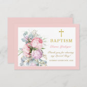 Personalisierte Taufe Dankeschön Karte (Vorne/Hinten)