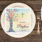 Personalisierte Taufe der Bäume Serviette
