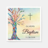 Personalisierte Taufe der Bäume Serviette (Vorderseite)