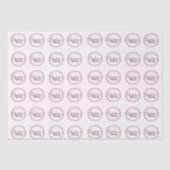 Personalisierte Taufe des rosa u. weißen Seidenpapier (Vorderseite)