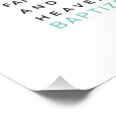 Personalisierte Taufe druckbar, Geschenk für Junge Fotodruck (Ecke)